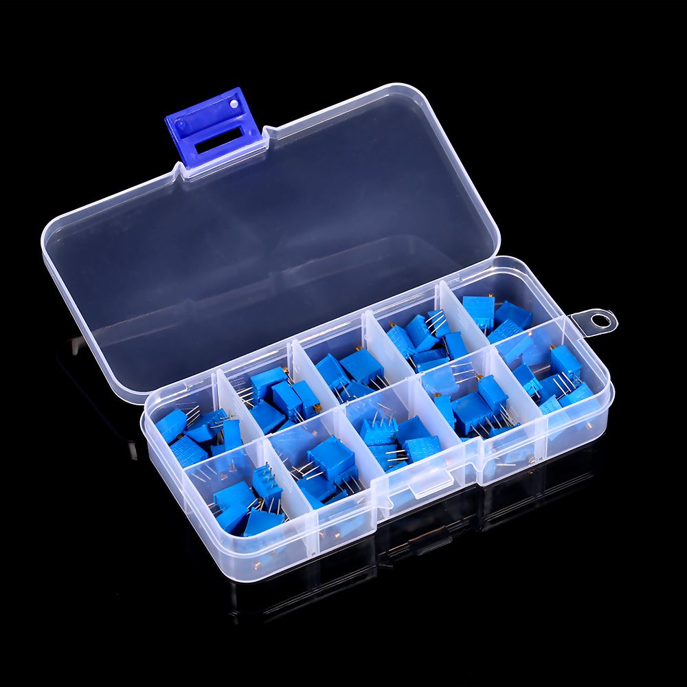 50Pcs 3296W Multiturn Trimmer Potentiometer Kit 3296W High