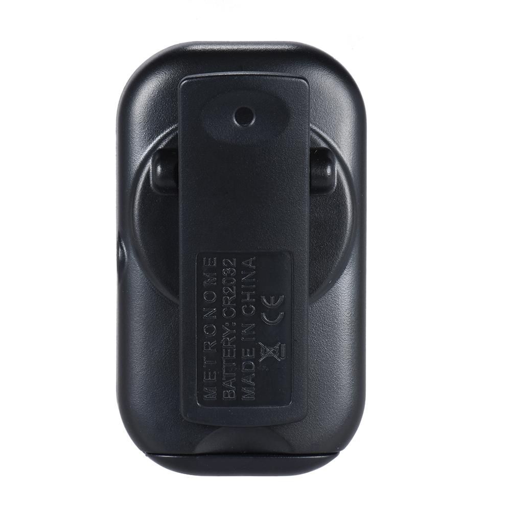 Professional Clip on Digital Beat Tempo Metronome LCD Screen Lightweight & Mini for Violin Guitar Bass Musical Instrument Black