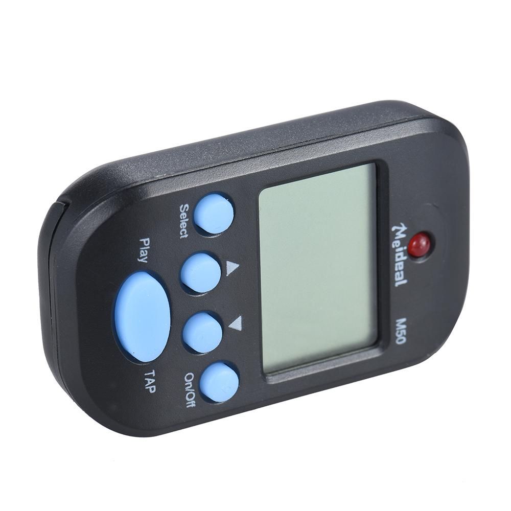 Professional Clip on Digital Beat Tempo Metronome LCD Screen Lightweight & Mini for Violin Guitar Bass Musical Instrument Black