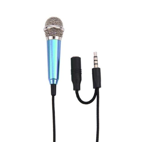 Mini Mic Portable Microphone Stereo Karaoke Sound Record 3.5mm Plug