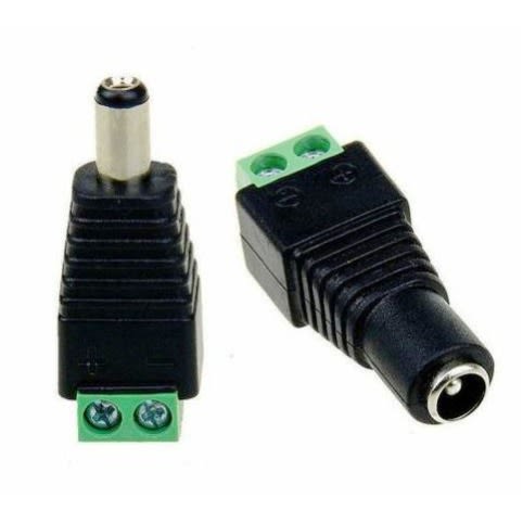 50 Pair [100pcs] Coax Cat5 To Bnc Dc Power Male Jack Plug Dc Female Connector Plug Adapter