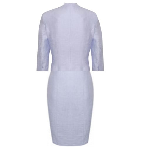 Crinkle Skirt Suit - Ice Blue