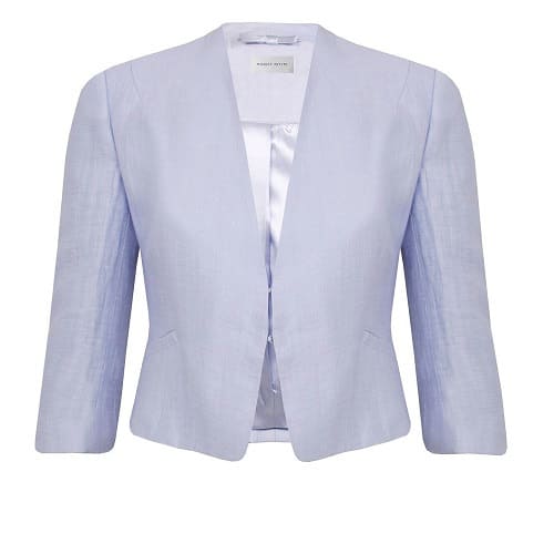 Crinkle Skirt Suit - Ice Blue