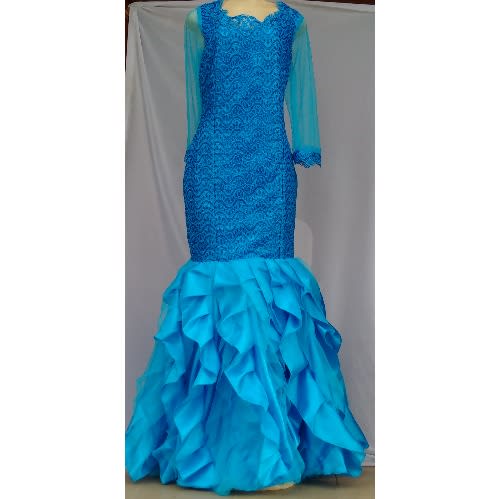 High Neckline Luxury Women's Dinner /evening Gown - Size 12