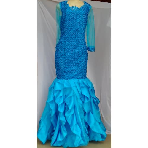 High Neckline Luxury Women's Dinner /evening Gown - Size 12