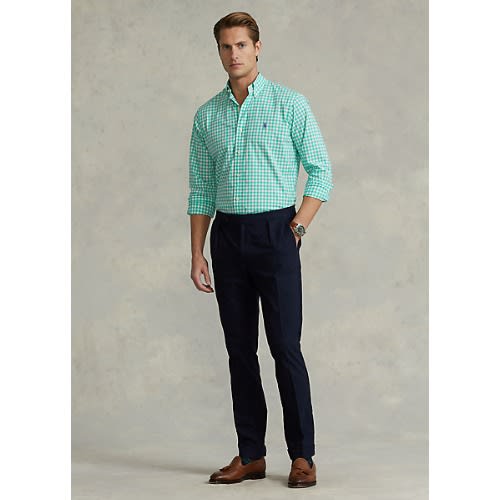 Classic Fit Gingham Stretch Poplin Shirt