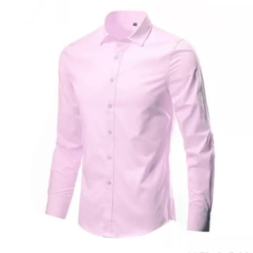 4pcs Pure Cotton Longsleeve Shirt - Pink -White- Black &Sky Blue