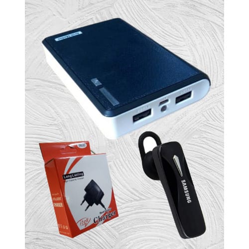 40,000mAh Power Bank With Android Fast Charger & Bluetooth Earpiece