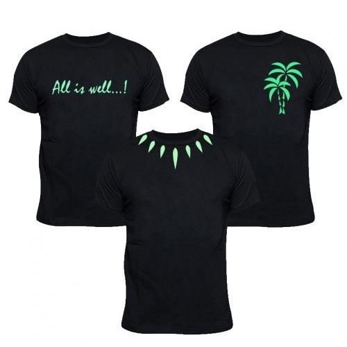 Glow In The Dark Tshirt - 6-in-1 Bundle  - 2pcs Each -Black