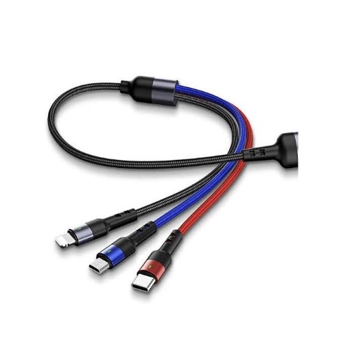 Sh Plus Usb 3in1 Type C, Micro Usb, Iphone Fast Charger Charging Cables
