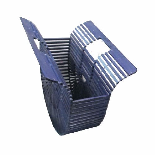 Bamboo Basket Ark Clutch Purse - Purple