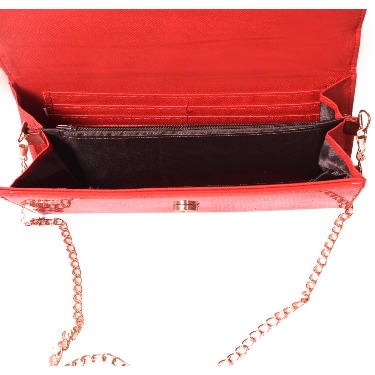 Women's Buckle Detailed Purse - Red