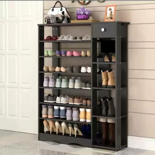 Multi-purpose Shoe Rack And Organisation - Brown