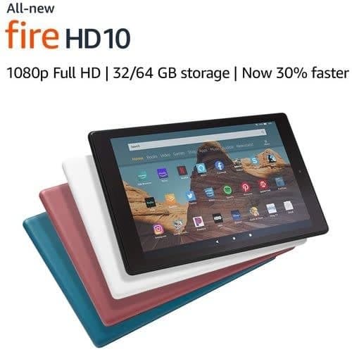 Amazon Fire Hd 10 Tablet 2GB RAM - 32GB ROM - 4500mAh -4G LTE- Black