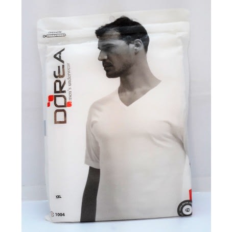 Dorea Men's White V-neck Vest- 100% Cotton