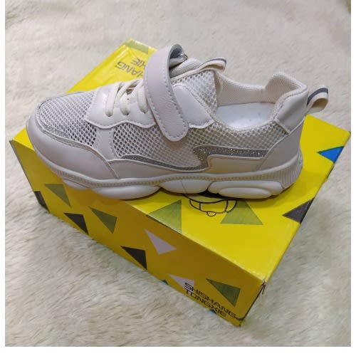 Unisex Boy's Sport Sneakers  - Off - White