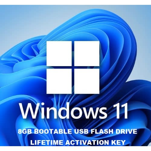 Windows 11 Pro, Activation Key, Lifetime, 1 User 1 Pc - 8GB USB Bootable Flash Drive