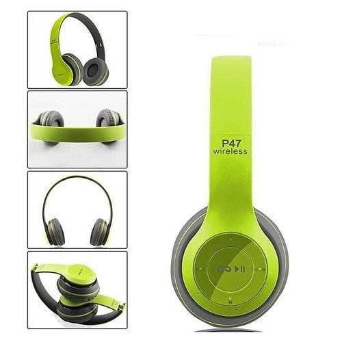 Multifunctional Wireless P47 Bluetooth V4.1 Stereo Headset-green