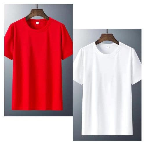 2 In 1 Quality Men And Women Plain Round Neck