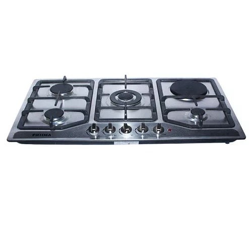 5 Burner Steel Electric And Gas Hob Built -in