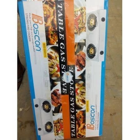 Table Top Gas Cooker - 2 Burner -  silver