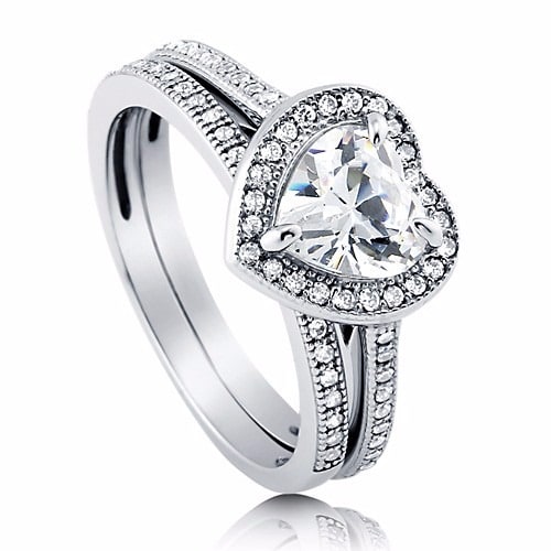 925 Sterling Wedding Ring Set RSE0023