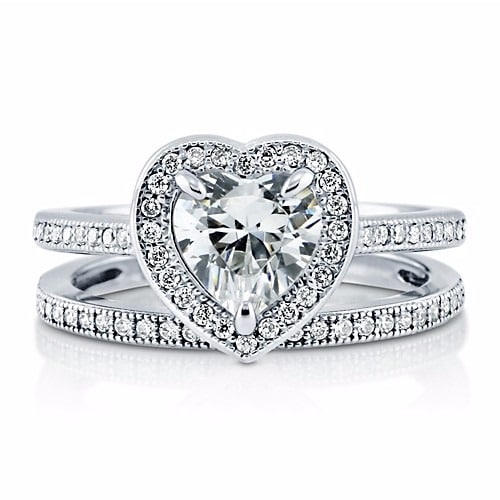 925 Sterling Wedding Ring Set RSE0023