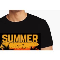 Unisex Printed Summer - Black