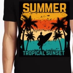 Unisex Printed Summer - Black