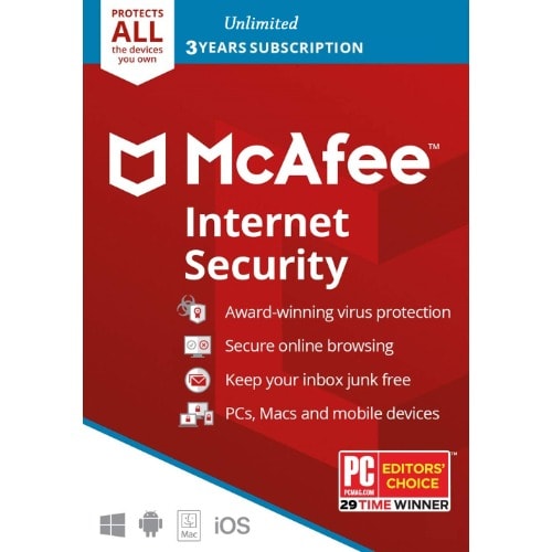 Internet Security 2021 Antivirus - Pc - Mac Download - Unlimited Devices - 3 Years Subscription