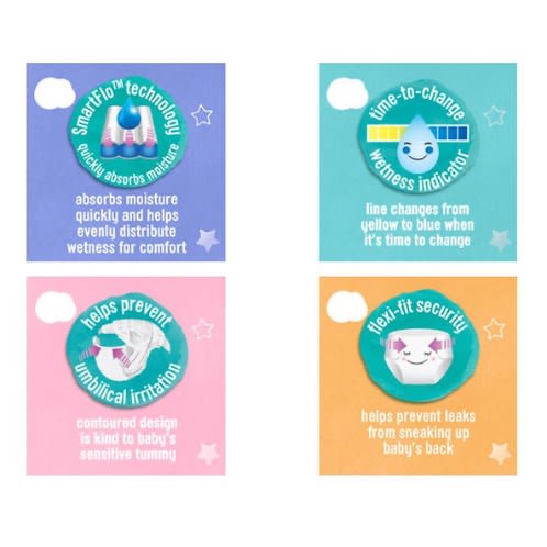 Little Angels Newborn Size 2 Nappies Jumbo Pack - 60-pack