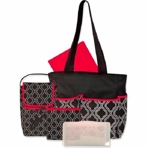 5-in-1 Geometric Print Diaper Bag