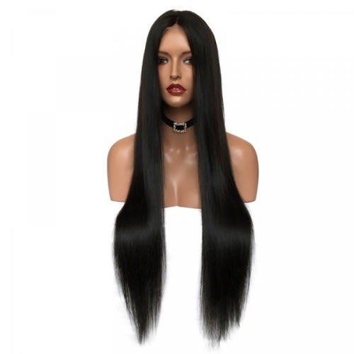 Straight Human Hair Wig - 24