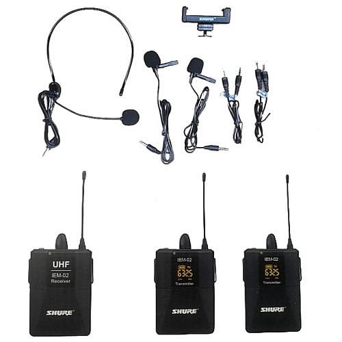 Wireless Lapel-Tie-Clip Microphone With Headset Mic