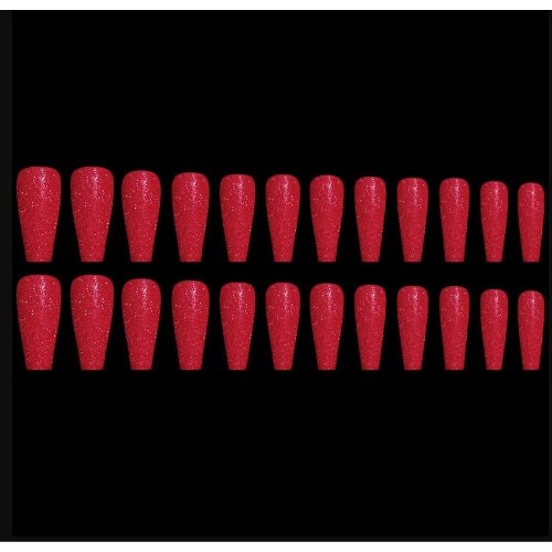 Ballet Coffin Full Cover Long Press-on Nail Tips - Sm14201202 - 24 Pieces