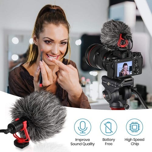 Universal DSLR Camera Phone Microphone For Vlogging