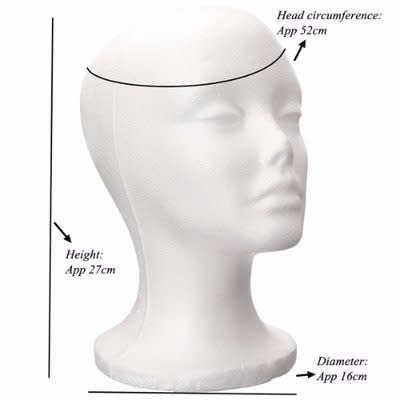 Styrofoam Mannequin Head Model