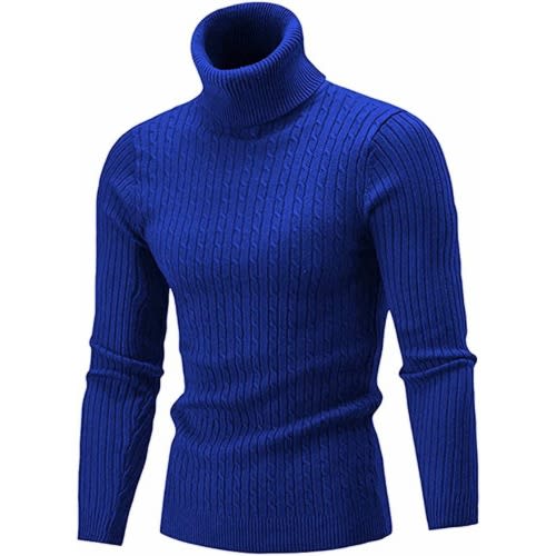 Ladies Turtleneck Long Sleeve T-shirt - Royal Blue