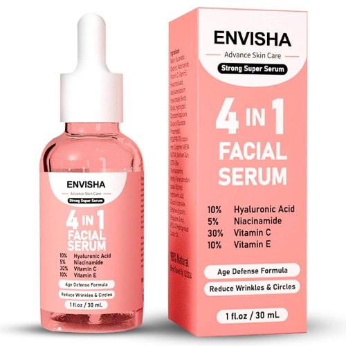 Envisha Strong Super Serum 4 In 1 Facial Serum For Anti Aging Wrinkles  Dark Circle - 30ml