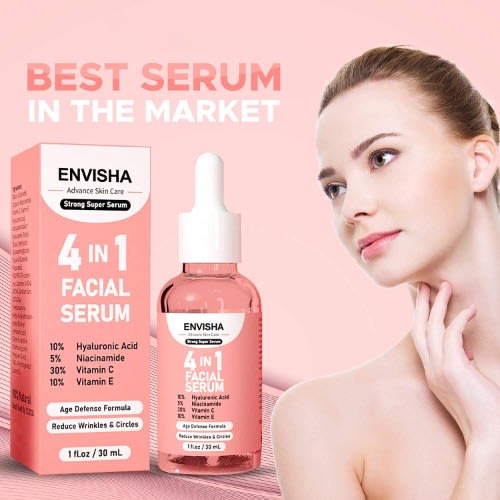 Envisha Strong Super Serum 4 In 1 Facial Serum For Anti Aging Wrinkles  Dark Circle - 30ml
