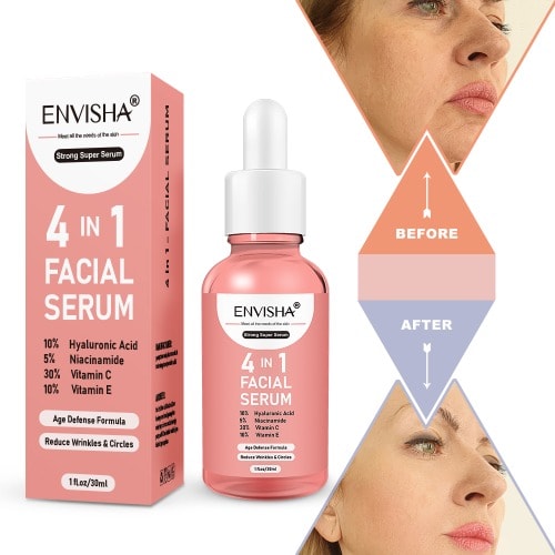 Envisha Strong Super Serum 4 In 1 Facial Serum For Anti Aging Wrinkles  Dark Circle - 30ml