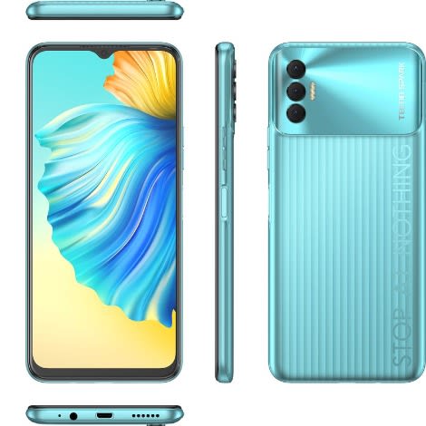Spark 8p - 6.6" - 128GB ROM + 4GB RAM - 500mAh - Cyan