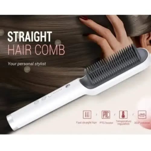 Hot Comb Hair Straightener Brush - 34w