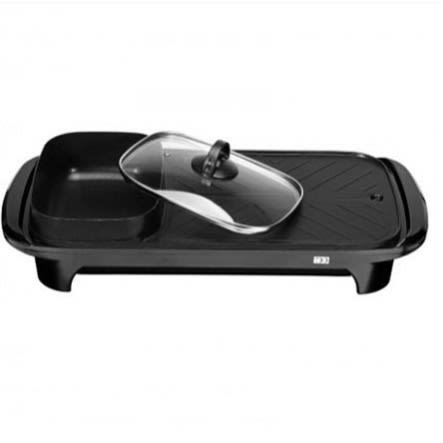 2 In 1 Electric Bbq Grill With Hotpot + Free Gift
