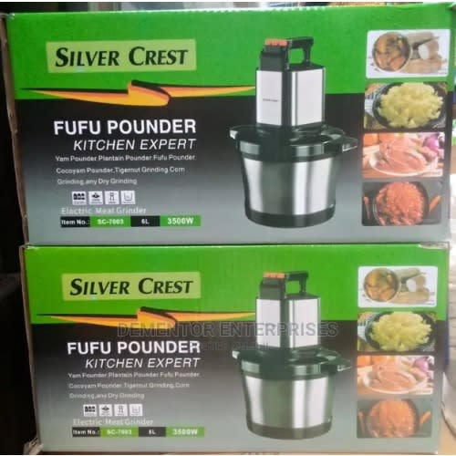 Yam Pounder Machine Food Processor - 6Litre, 3Tub