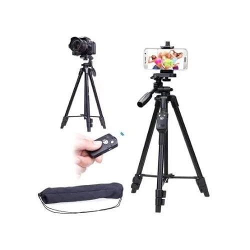 Lightweight Aluminum Tripod With Bluetooth Shutter For Mobile Phones And Cameras