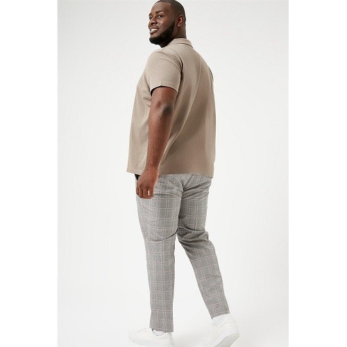 Plus And Tall Skinny Grey Check Trouser
