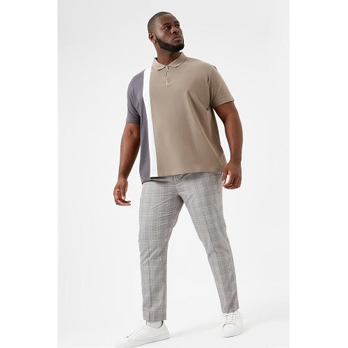 Plus And Tall Skinny Grey Check Trouser