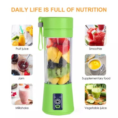 Rechargeable Fruit Blender And Smoothie Maker - 6 Blades