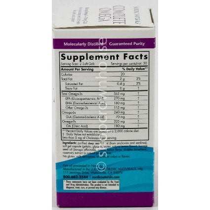 Nordic Naturals Complete Omega-3 -565 Mg - 60 Softgels